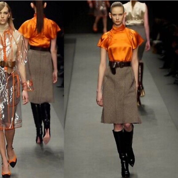 PRADA Spazzolato Knee High Stiletto Boots Size 8.5 - Picture 10 of 11